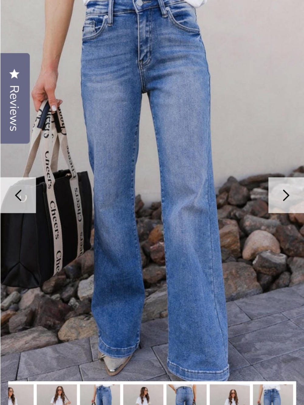 Kancan It Jeans, Classic High-Rise Wide-Leg Women's Jeans - Blue size 3, NWT - Picture 3 of 3